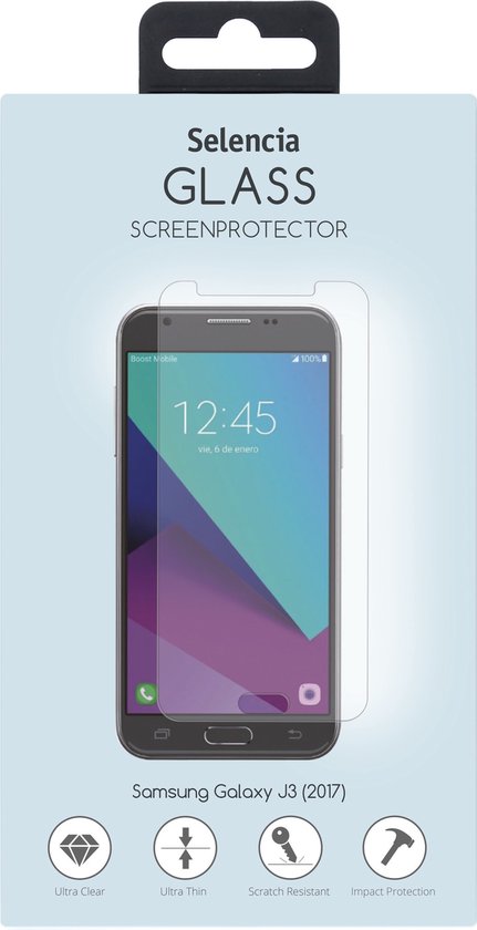 Selencia Screenprotector Geschikt voor Samsung Galaxy J3 (2017) Tempered Glass - Selencia Gehard Glas Screenprotector