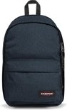 Donkerblauwe Eastpak rugzak, voorkant met Eastpak logo.
