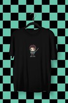 Demon Slayer Kimetsu No Yaiba Tanjiro Pixel Art | Anime Manga Merchandise | Fan Art Unisex Zwart Maat S