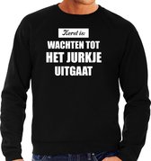 Kerst is: wachten tot het jurkje uitgaat Kerstsweater / Kersttrui zwart voor heren - Kerstkleding / Christmas outfit XL