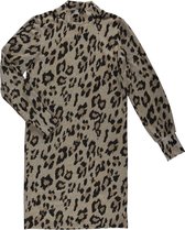 Geisha dress soft aop leopard & turtle Sand/black combi