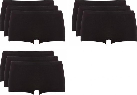 Neem een ​​bad Ontspannend wees stil Ten Cate Dames 9-Pack: Basic Black shorts | bol.com