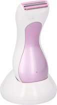 Bol.com Dunlop Ladyshave - Oplaadbaar - Draadloos - LED-indicator - Wit/ Roze aanbieding