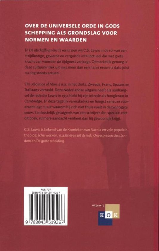 De afschaffing van de mens