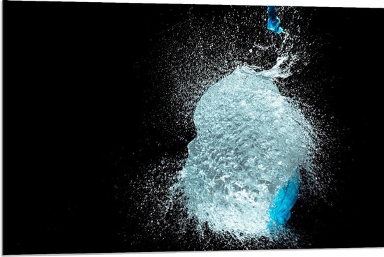 Dibond - Explosie van Water - Foto op Aluminium (Wanddecoratie van metaal)