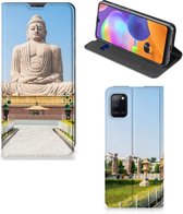 Bookcase Geschikt voor Samsung Galaxy A31 Smartphone Hoesje Boeddha