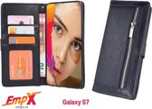 EmpX Telefoonhoesje - Book Case - Geschikt Voor Samsung Galaxy S7 - Zwart