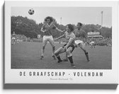 Walljar - De Graafschap - Volendam '73 - Zwart wit poster met lijst