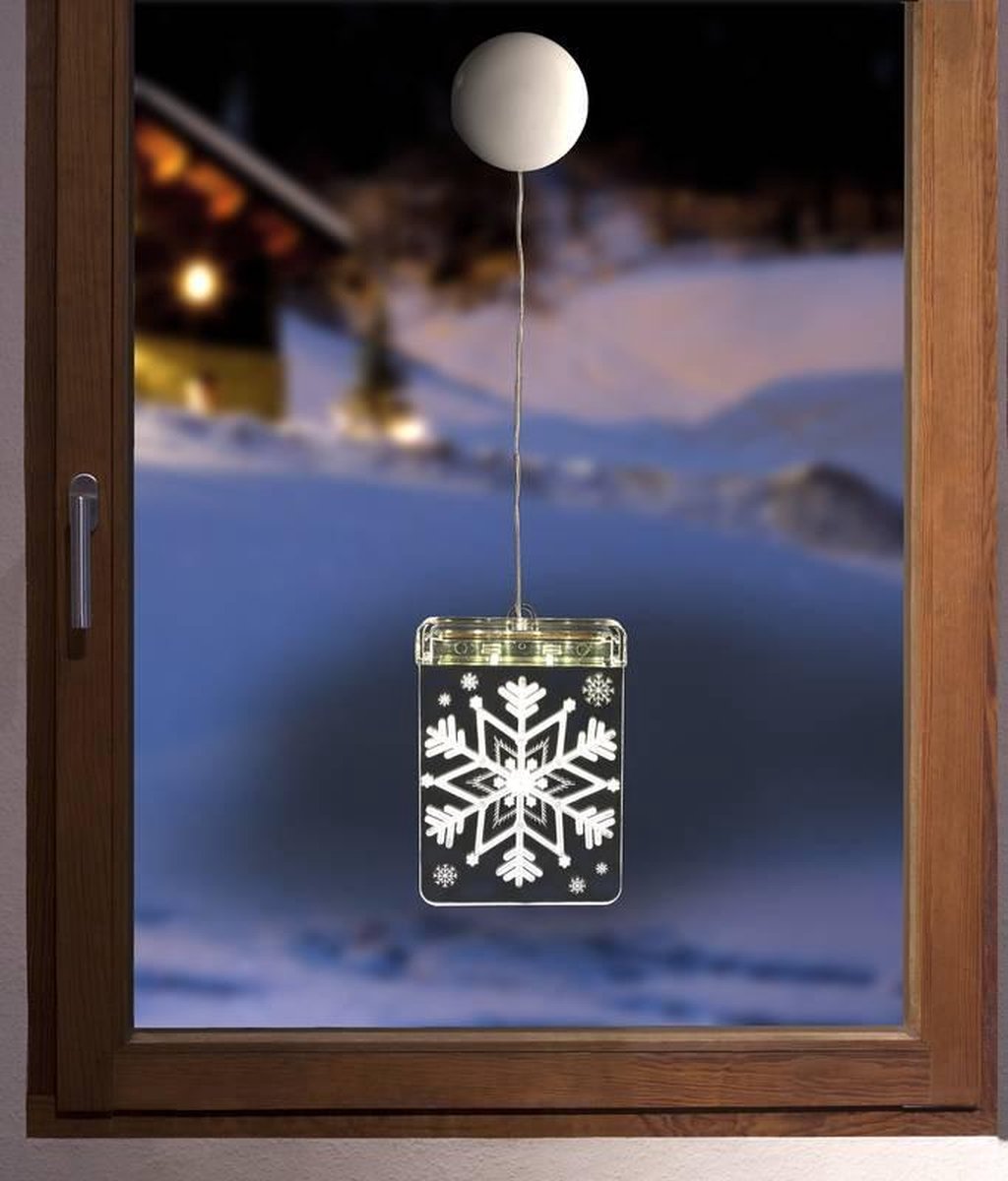 Star-Max LED venster foto sneeuwvlok met zuignap