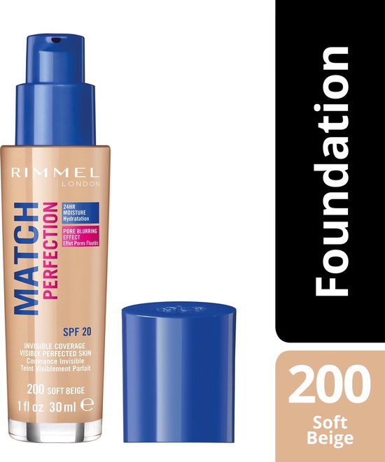 Rimmel Match Perfection Foundation - 200 Soft Beige - Rimmel London