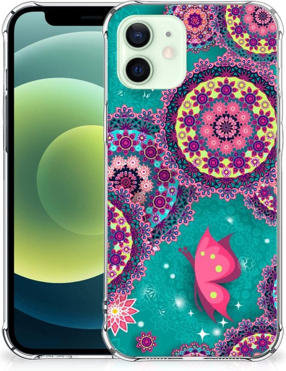 Back Cover voor iPhone 12 Mini Back Cover Cirkels en Vlinders