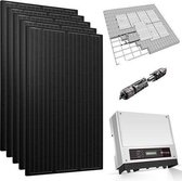 DMEGC - Pakket - 9 Zonnepanelen 330 WP Full Black met GoodWe omvormer - Schuin dak portrait