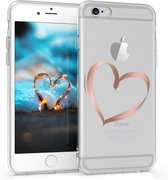 kwmobile telefoonhoesje voor Apple iPhone 6 Plus / 6S Plus - Hoesje voor smartphone - Brushed Hart design