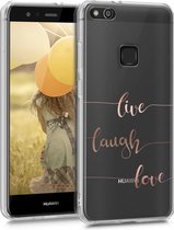 kwmobile telefoonhoesje voor Huawei P10 Lite - Hoesje voor smartphone - Live Laugh Love design