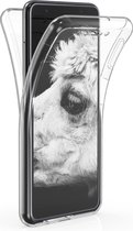 kwmobile 360 graden hoesje voor Samsung Galaxy A7 (2018) - volledige bescherming - siliconen beschermhoes - transparant