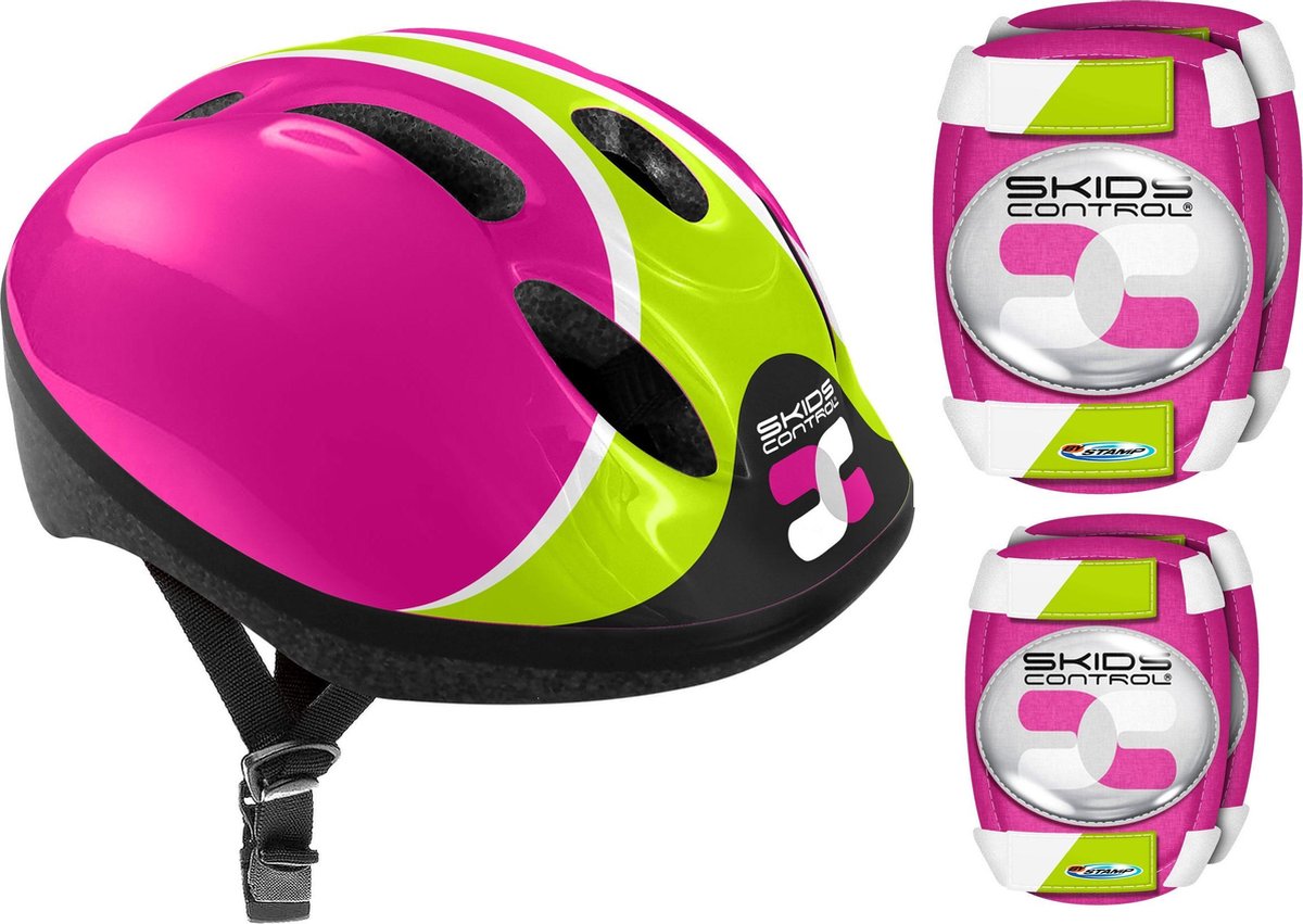 Skids Control Fiets-/skatehelm Met Bescherming Meisjes Roze 52-56 Cm