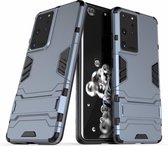 Coverup Armor Kickstand Back Cover - Geschikt voor Samsung Galaxy S21 Ultra Hoesje - Grijs