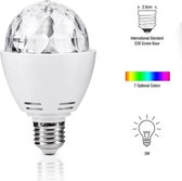 Discolamp - discobol - discobulb - kleuren bulb - 12,7x7,4cm - feest - E27 fitting - gezellig - feestlamp - verjaardag - sfeerlamp