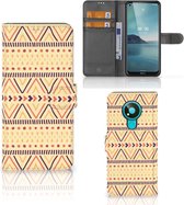 Wallet Book Case Nokia 3.4 GSM Hoesje Aztec Yellow