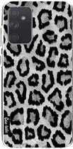 Casetastic Samsung Galaxy A72 (2021) 5G / Galaxy A72 (2021) 4G Hoesje - Softcover Hoesje met Design - Grey Leopard Print