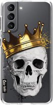 Casetastic Samsung Galaxy S21 4G/5G Hoesje - Softcover Hoesje met Design - Royal Skull Print