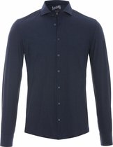 Pure - H.Tico The Functional Shirt Navy - Heren - Maat 43 - Slim-fit