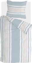 Walra Dekbedovertrek Remade Painted Stripes - 140x220 - 100% katoen - Licht Blauw