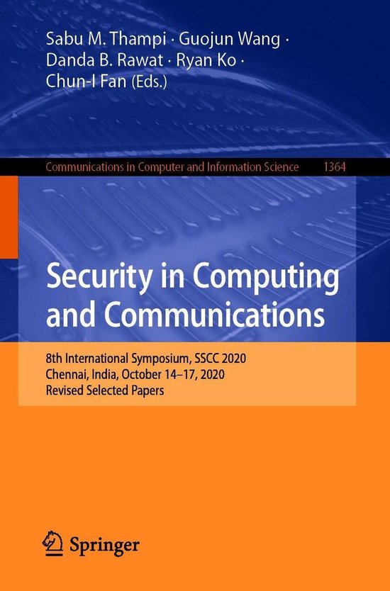 Springer Nature Proceedings Computer Science - Security in C ... - cover