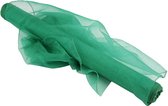 Organza stof. groen. B: 50 cm. 10 m/ 1 rol