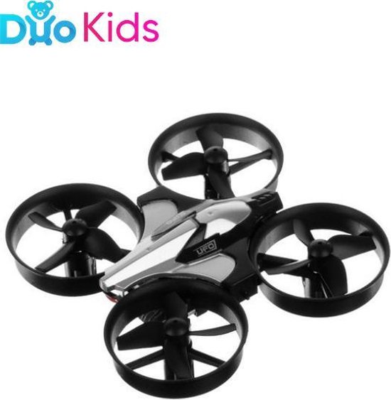 Duo Kids - Mini-drone met RC acrobatiekmodus - Zwart Drone met afstandsbediening met LED Verlichting