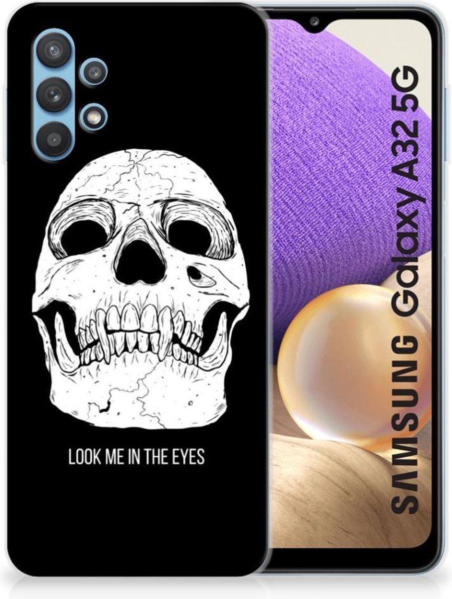 Silicone Back Case Samsung Galaxy A32 5G Skull Eyes