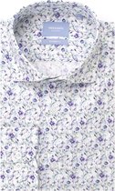 Tresanti Heren Overhemd Bloem Print Linnen Widespread Tailored Fit - 43