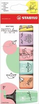 STABILO BOSS MINI - Markeerstift - Pastellove Edition - Etui Met 6 Kleuren