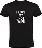 I love my psycHOTic wife Heren t-shirt | vrouw | relatie | bruiloft | valentijnsdag | vaderdag | Zwart