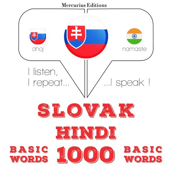 Slovenský - hindčina: 1000 základných slov - cover