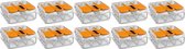 WAGO - Lasklem Set 10 Stuks - 3 Polig met Klemmetjes - Oranje - BES LED