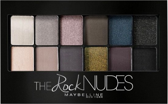 Maybelline The Rock Nudes Oogschaduwpallet- 12 Rock Nudes Blauw Tinten
