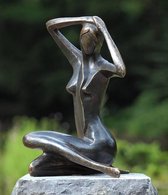Beeld Brons Kleine Zittende Vrouw | Bronzen Beelden  | Moderne Bronzen Beelden | 1 Jaar Garantie
