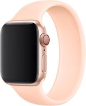 Siliconen bandje compatibel met Apple Watch 49/45/44/42 mm, Zandroze/Roze, Solobandje, polsmaat S/M