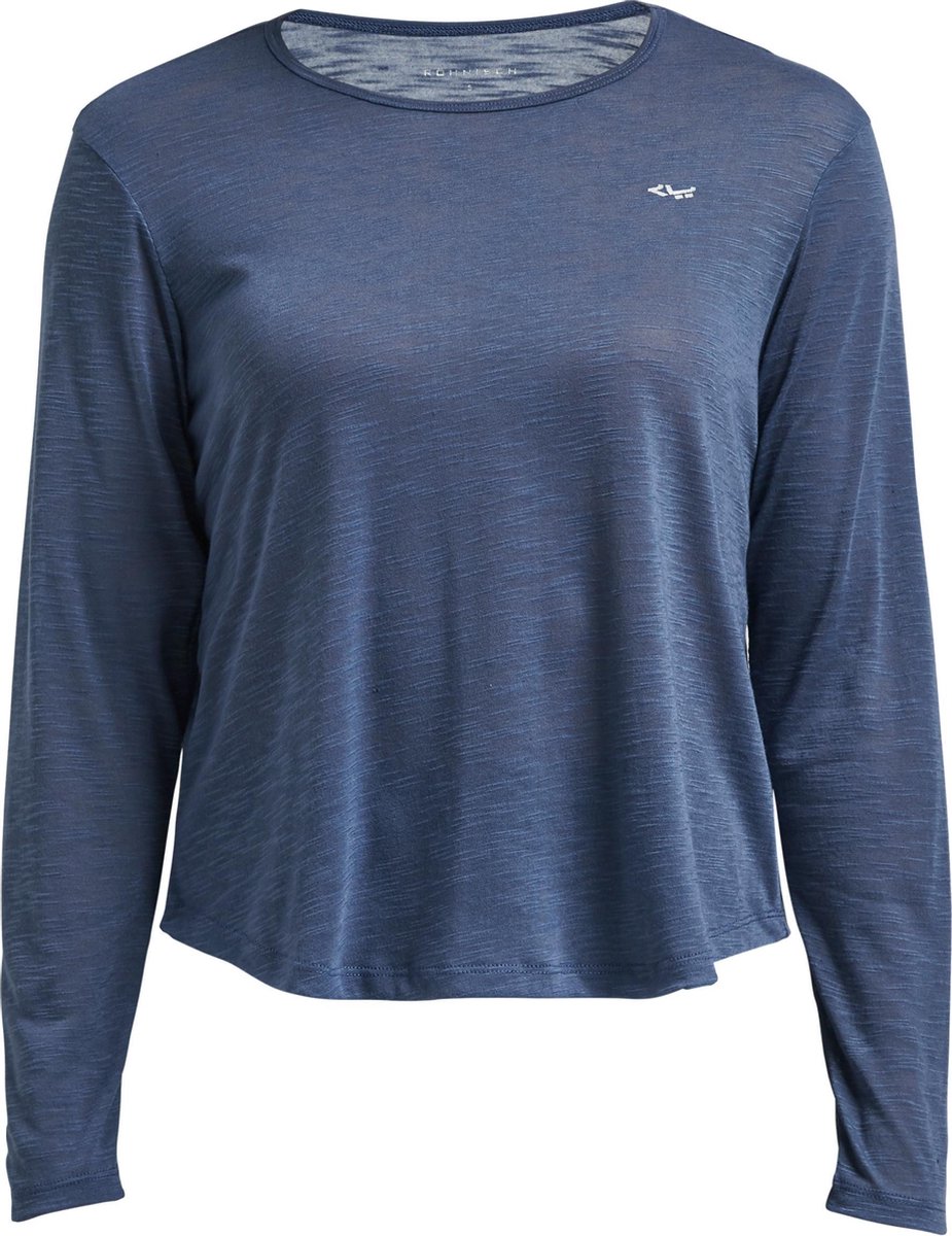 Rohnisch Sheer Long Sleeve Top Dames Sportshirt - Dusty Blue - Maat XS