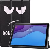 Tablet hoes geschikt voor Lenovo Tab M10 - 10.1 inch - TB-X306f - Book Case met TPU cover - Don't Touch Me