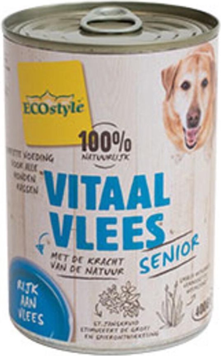 6x Vitalstyle Hondenvoer Blik Senior 400 gr