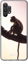 6F hoesje - geschikt voor Samsung Galaxy A32 5G -  Transparant TPU Case - Macaque #ffffff