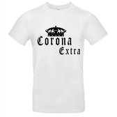 Corona extra Heren t-shirt | virus | bier | viruswaanzin | vaccinatie | cadeau | Wit