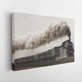 Vintage black steam train - Modern Art Canvas  - Horizontal - 354583604 - 50*40 Horizontal
