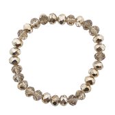 Melady Kralen Armband 30beads*8mm Beige Glas Kralen Rond Armband Dames Armbandjes