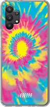 6F hoesje - geschikt voor Samsung Galaxy A32 5G -  Transparant TPU Case - Psychedelic Tie Dye #ffffff