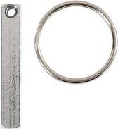 Sleutelhanger set, afm 40x5 mm, , 6stuks