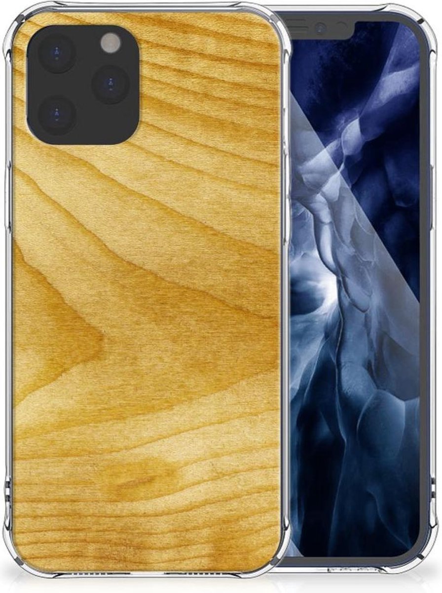 iPhone 12 Pro Max Stevig Telefoonhoesje Licht Hout
