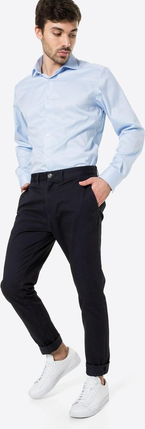 ETERNA modern fit overhemd - niet doorschijnend twill heren overhemd - lichtblauw - Strijkvrij - Boordmaat: 41